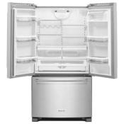 Refrigerador French Door Bottom Freezer 30" (76 cm) Marca: KitchenAid Modelo: 7MKRFF300ESS Color: Acero Inoxidable