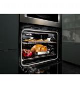 Horno Doble Horno Convección + Microondas Multifunción 30" (76  cm) Marca: KitchenAid Modelo: KOCE500EBS Color: Negro Inoxidable