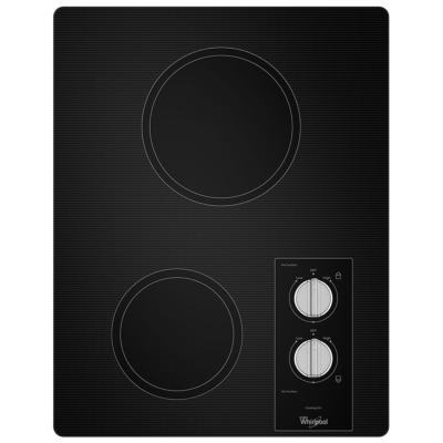 Parrilla Modular Vitrocerámica Eléctrica 15" (38 cm) Marca: Whirlpool Modelo: W5CE1522FB Color: Negro