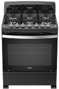 Estufa Gas de Piso 30" (76 cm) Marca: Whirlpool Modelo: WFR3000B Color: Negro 