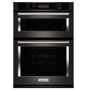 Horno Doble Horno Convección + Microondas Multifunción 30" (76  cm) Marca: KitchenAid Modelo: KOCE500EBS Color: Negro Inoxidable