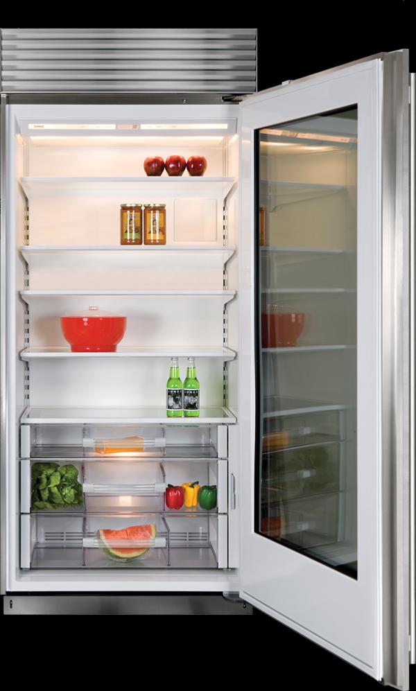 Refrigerador con Puerta de Vidrio (90 cm) Subzero, BI-36RG/S Acero