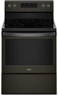 Estufa Eléctrica De Piso 30" (76 cm) Marca: Whirlpool Modelo: WFE525S0HV Color: Negro Inoxidable