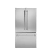 Refrigerador Bottom Freezer French Door de Piso Statement 36" (90 cm) Marca: Monogram Modelo: ZWE23PSNSS Color: Acero Inoxidable ($9,999 USD).